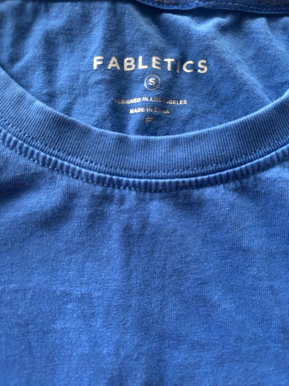 Fabletics Blue Muscle Tank | Sleeveless Workout Top | Athleisure Basic Size S - Picture 2 of 3
